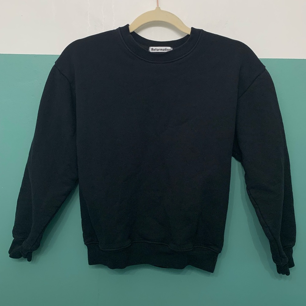 Reformation Black Sweatshirt